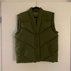 Blank NYC Khaki Green Puffer Vest